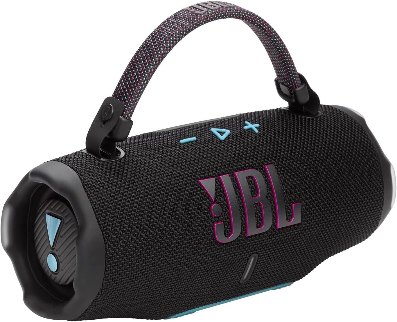 Back. JBL - Charge 6 Portable Waterproof Bluetooth Speaker with Carrying Case - Black/Teal.