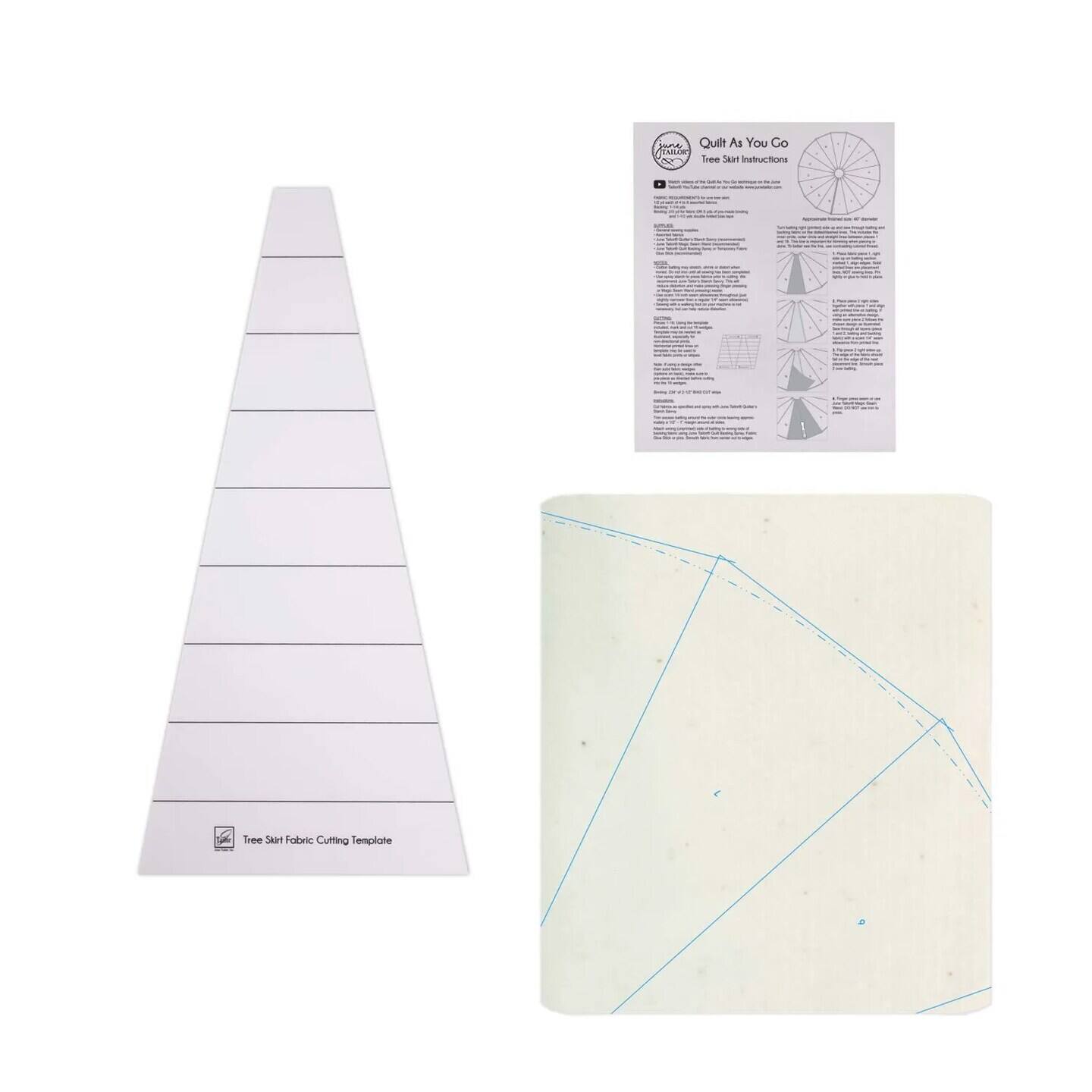 SMCA Quilt As You Go Tree Start Fabric Cutting Template