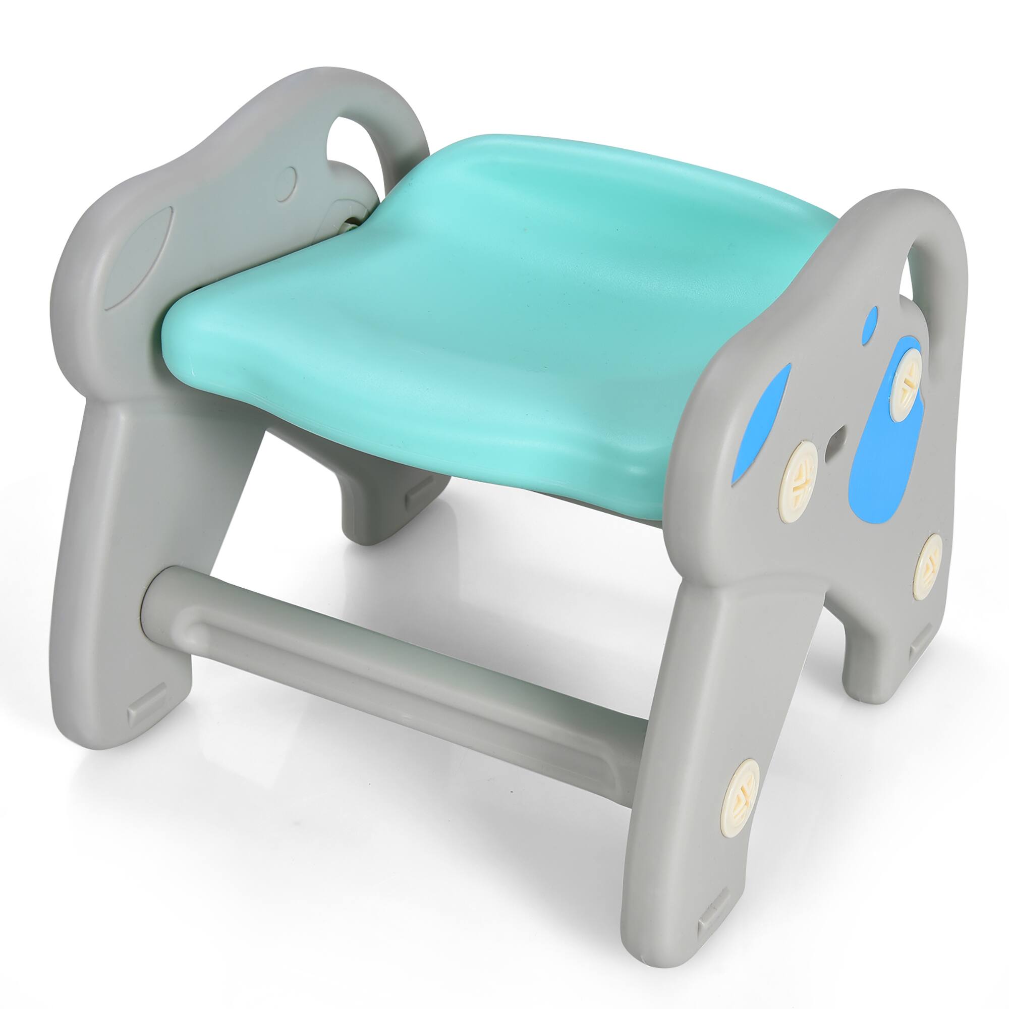 Alt View 9. Costway - Costway 4-in-1 Rocking Horse & Slide Set Toddler Slide Toy w/ Basketball Hoop - Blue.