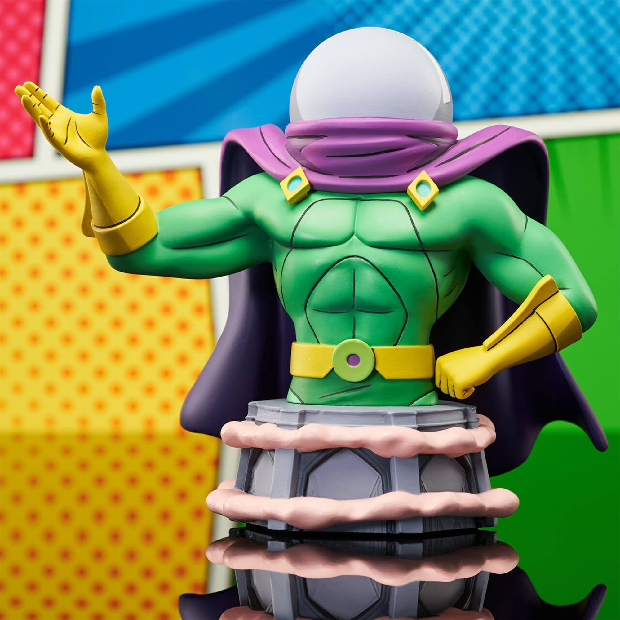 Alt View 2. Marvel - Marvel Animated Mysterio 6 Inch Resin Bust - Green.