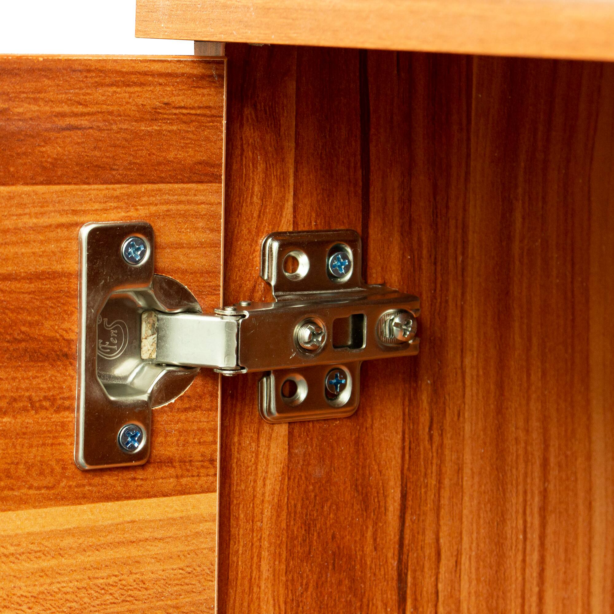 Left. APRILSOUL - Walnut TV Stand for 70Inch TV Stands Console Entertainment Center Television Table 2 Storage Cabinet with Open Shelves - Walnut.