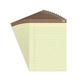 TRU RED - Notepads, 8.5" x 11.75", Wide Ruled, Canary, 50 Sheets/Pad, Dozen Pads/Pack - Yellow