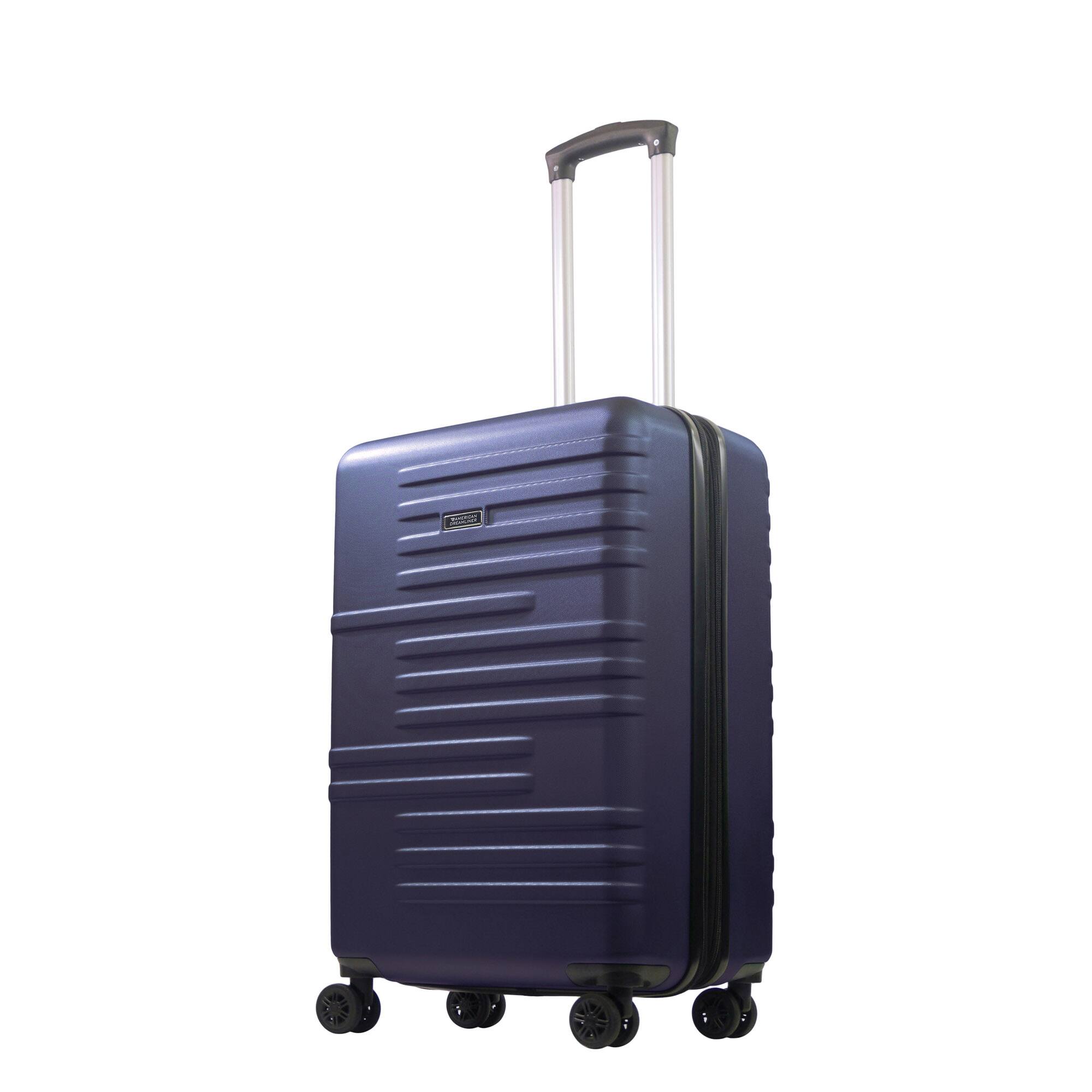 Angle. American Dreamliner - 26.5" Hardside Luggage with Expansion - NAVY.