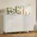 Front. Bestier - Bestier 55inch White Buffet Sideboard Cabinet with Power Outlet&Doors&Adjustable Shelves - White.