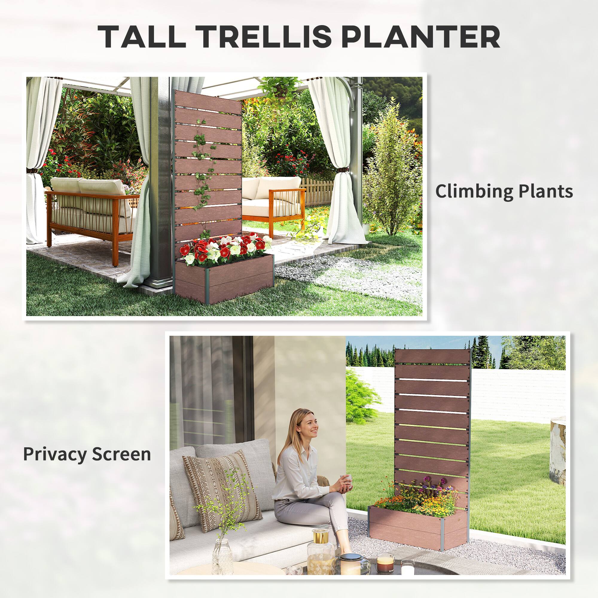 TALL TRELLIS PLANTER

Climbing Plants

Privacy Screen