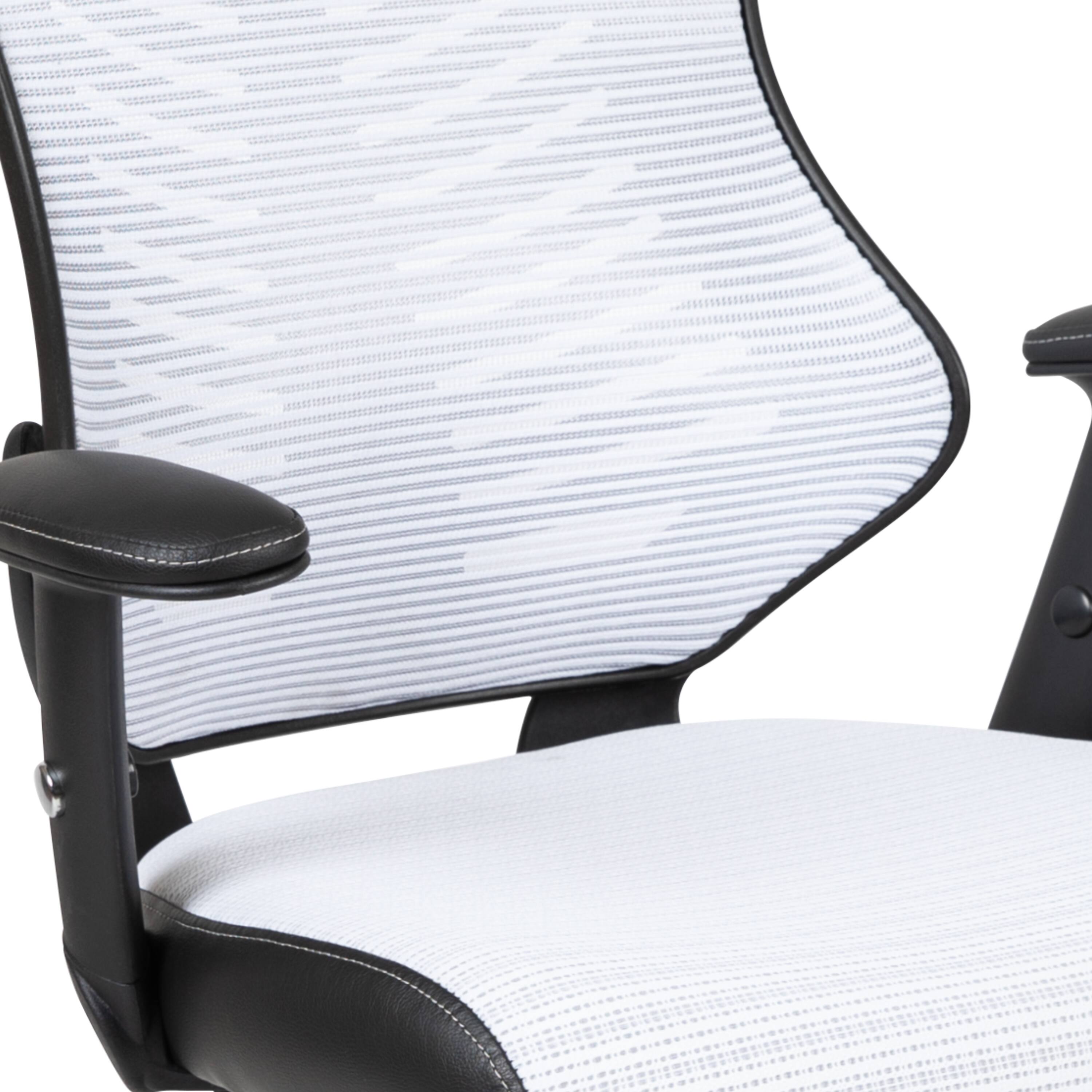 Alt View 10. Emma + Oliver - High Back Designer Mesh Executive Ergonomic Office Chair w/ Adjustable Arms - White Mesh.