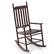 Front. Costway - Outdoor Wooden Rocking Chair with Solid Rocking Base Slatted Seat & Back Patio - Brown.