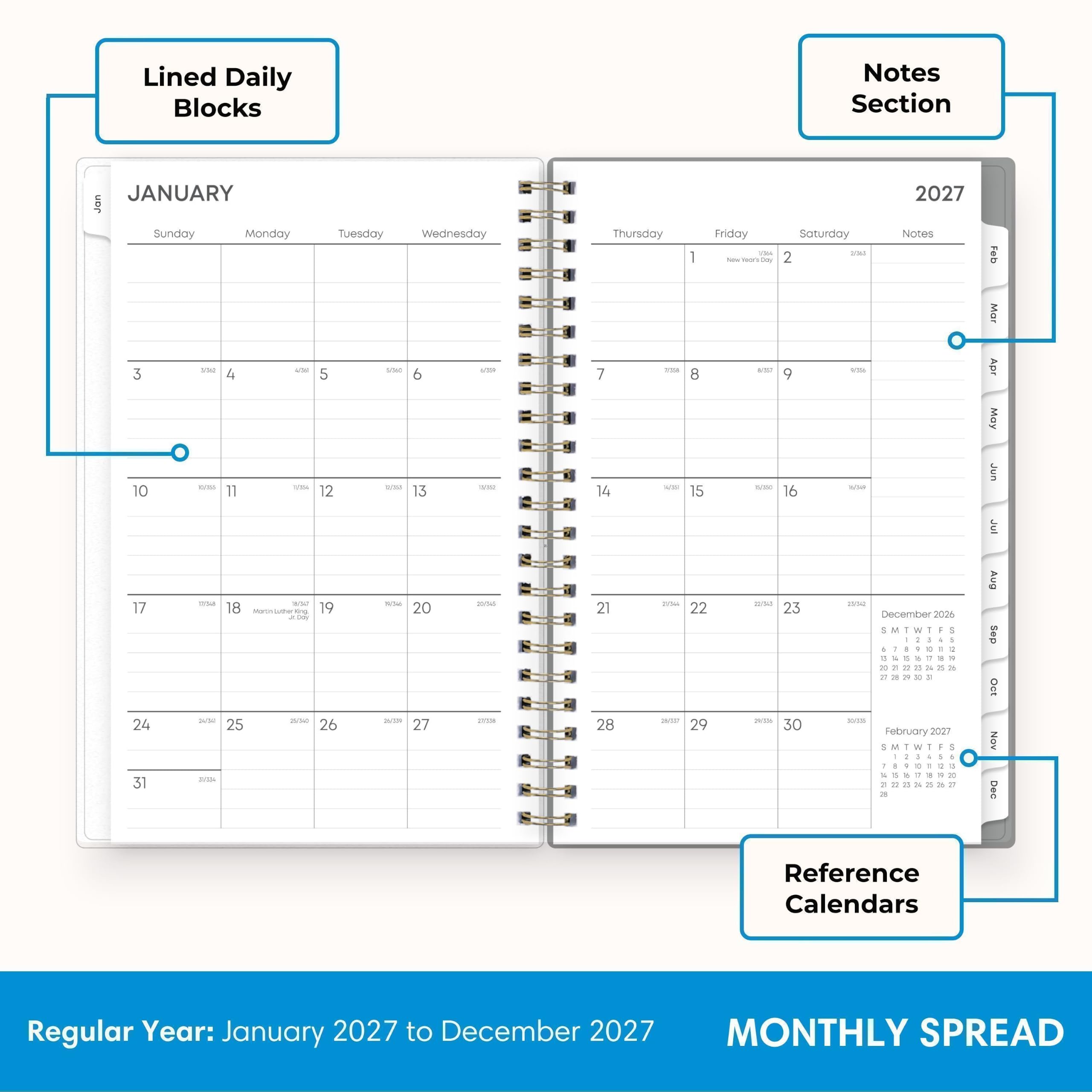 Lined Daily Blocks  
Notes Section  
JANUARY  
Sunday Monday Tuesday Wednesday Thursday Friday Saturday  
3 4 5 6 7 8 9  
10 11 12 13 14 15 16  
17 18 19 20 21 22 23  
24 25 26 27 28 29 30  
31  

Notes  
VODA 100 I tilk Day 2 O 7008 V37 VIII 7 8 9 1/30 5/200 was 14 15 16 2/0ml 22/53 15542 21 22 23  

December 2026  
$ M : V - 8 : I i ! I I 8 1 : 1 : 0 2 E .. = 8 5 20 2 c a 2 21 3 P c ; 26337 201th 1000  

February 2