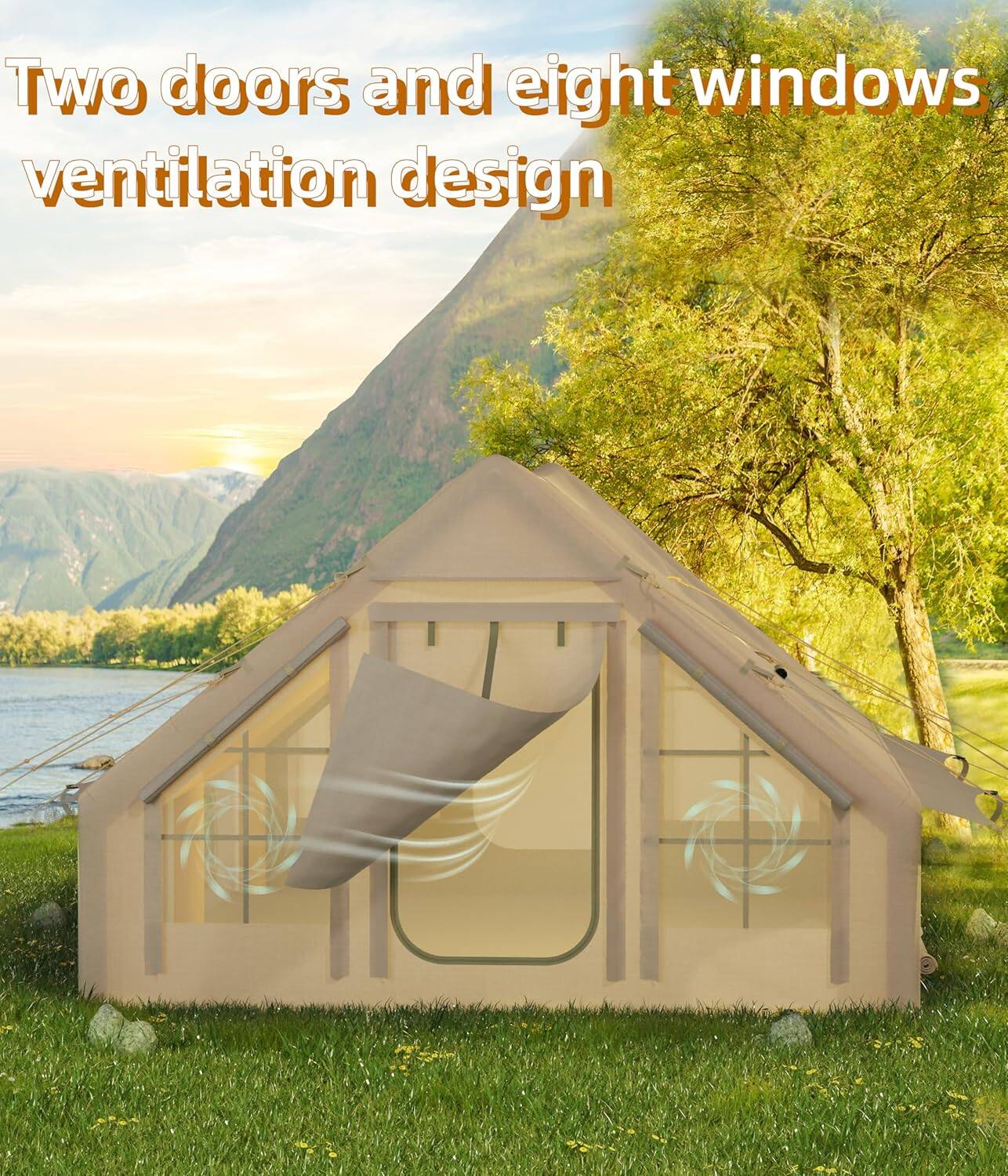 Two doors and eight windows ventilation design