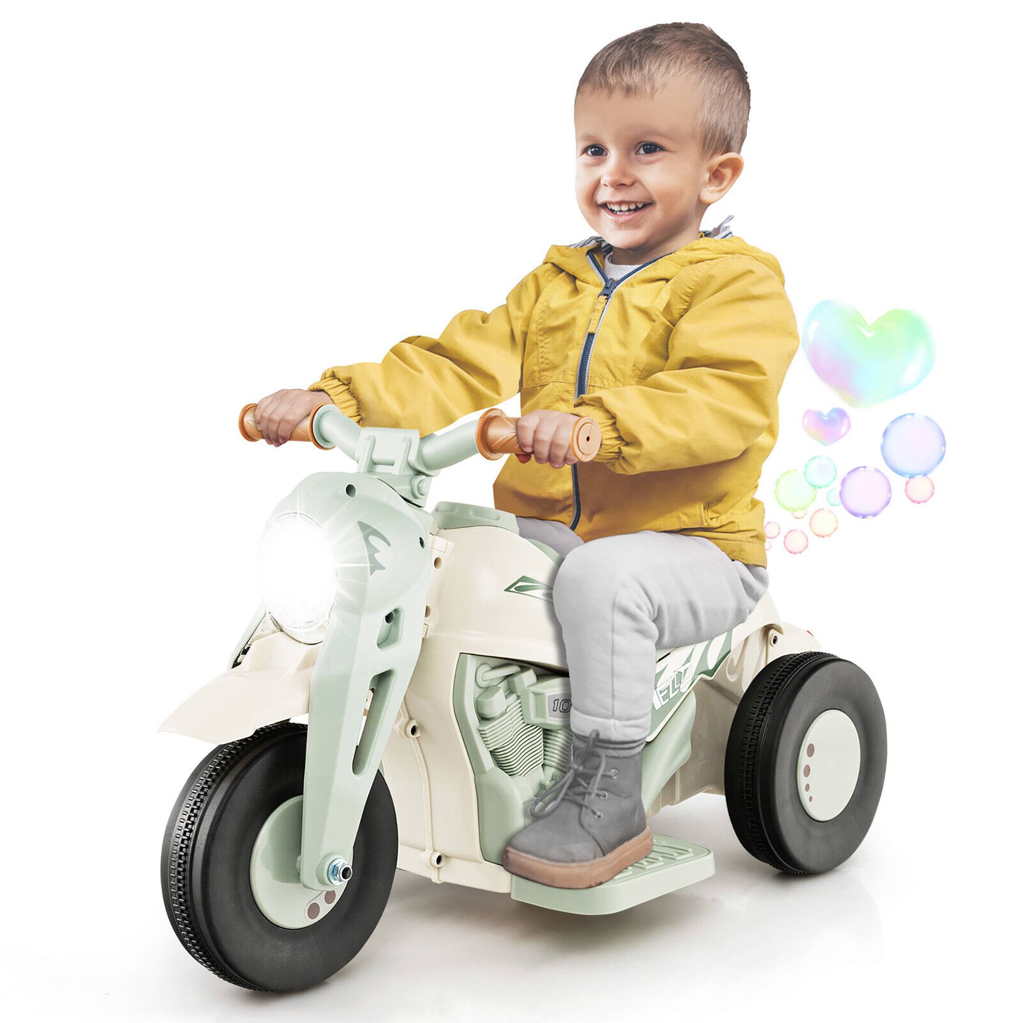 Alt View 9. Gymax - Gymax 6V Kids Bubble Car Electric Ride on Motorcycle w/ Music Button & LED Headlight Beige - Beige.