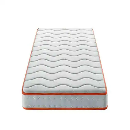 Front. GOODSILO - 6-Inch Twin Hybrid Innerspring & Foam Mattress in a Box, Motion Isolation & Pressure Relief - Creamy White.