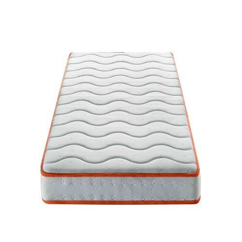 Front. GOODSILO - 6-Inch Twin Hybrid Innerspring & Foam Mattress in a Box, Motion Isolation & Pressure Relief - Creamy White.