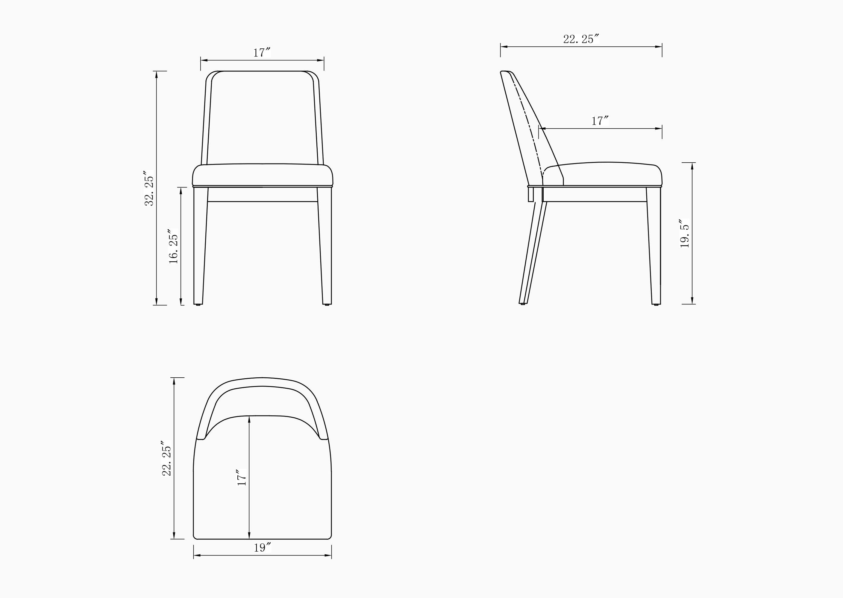 17"  
22.25"  
17"  
2.25" 32.25"  
16.25"  
19.5"  
25" 22.25"  
17"  
19"
