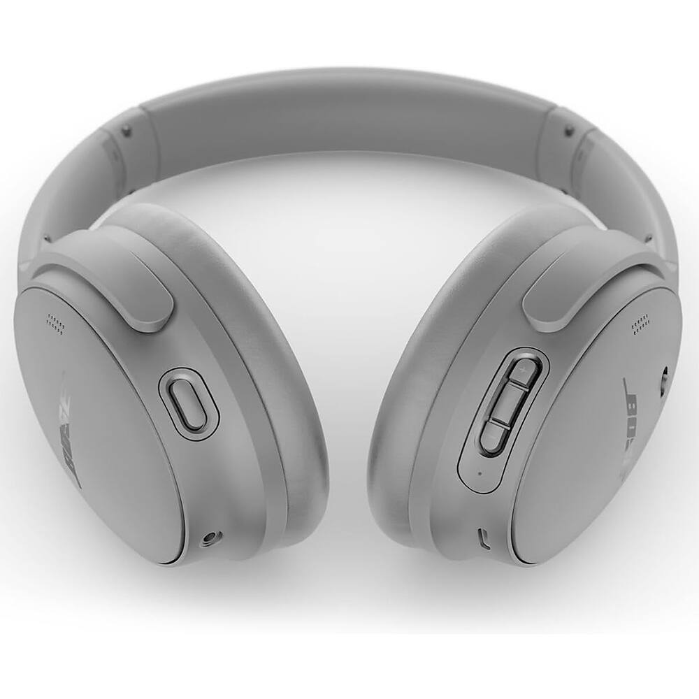 Left. Bose - QuietComfort Wireless Over-Ear Bluetooth Headphones + 26-Month Extended Warranty Protection - Moonlight Gray.