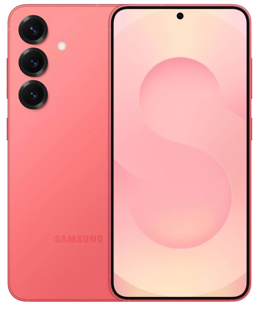 Front. Samsung - Samsung Galaxy S25 256GB S931U Unlocked - Coralred.