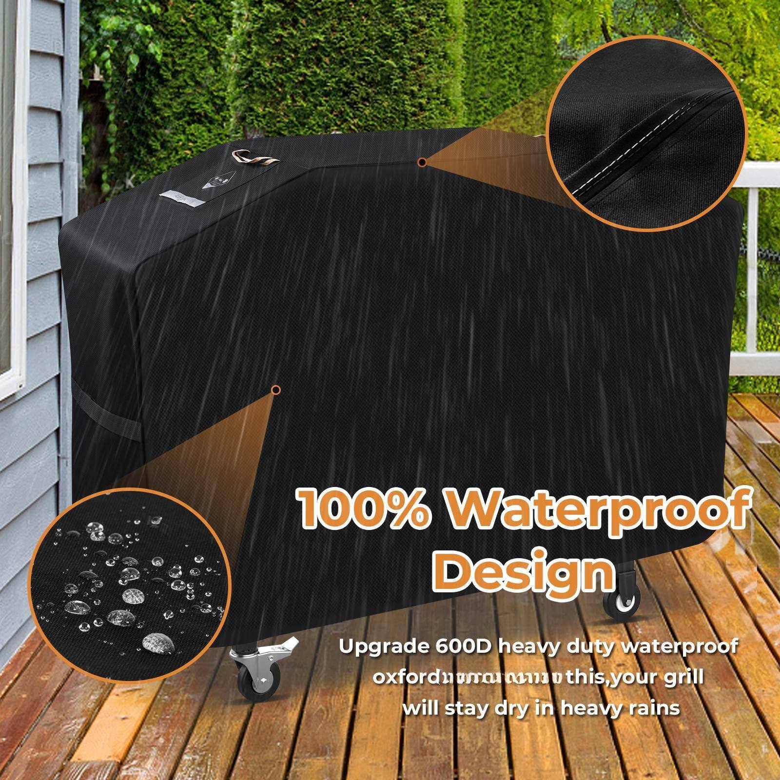 100% Waterproof Design

Upgrade 600D heavy duty waterproof oxford fabric. This, your grill will stay dry in heavy rains.
