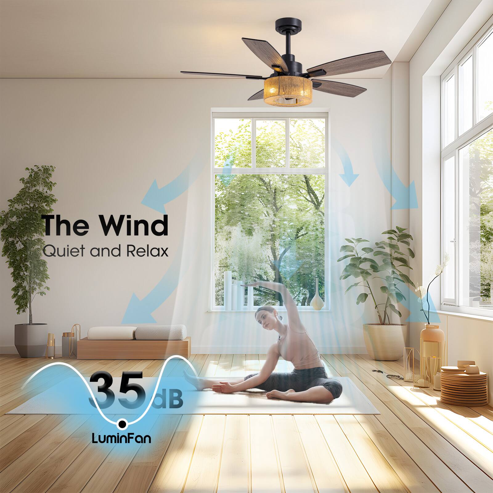 The Wind  
Quiet and Relax  

35 dB  

LuminFan