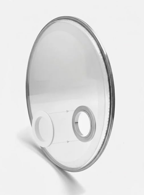 Angle. Gibraltar Hardware - 5" Port Hole Protector Rings, Two-Piece Snap-On Design for Bass Drum Head Protection.