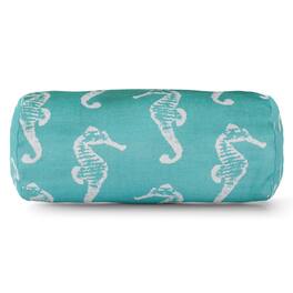 Majestic Home - Bolster Pillow Sea Horse Teal - Blue