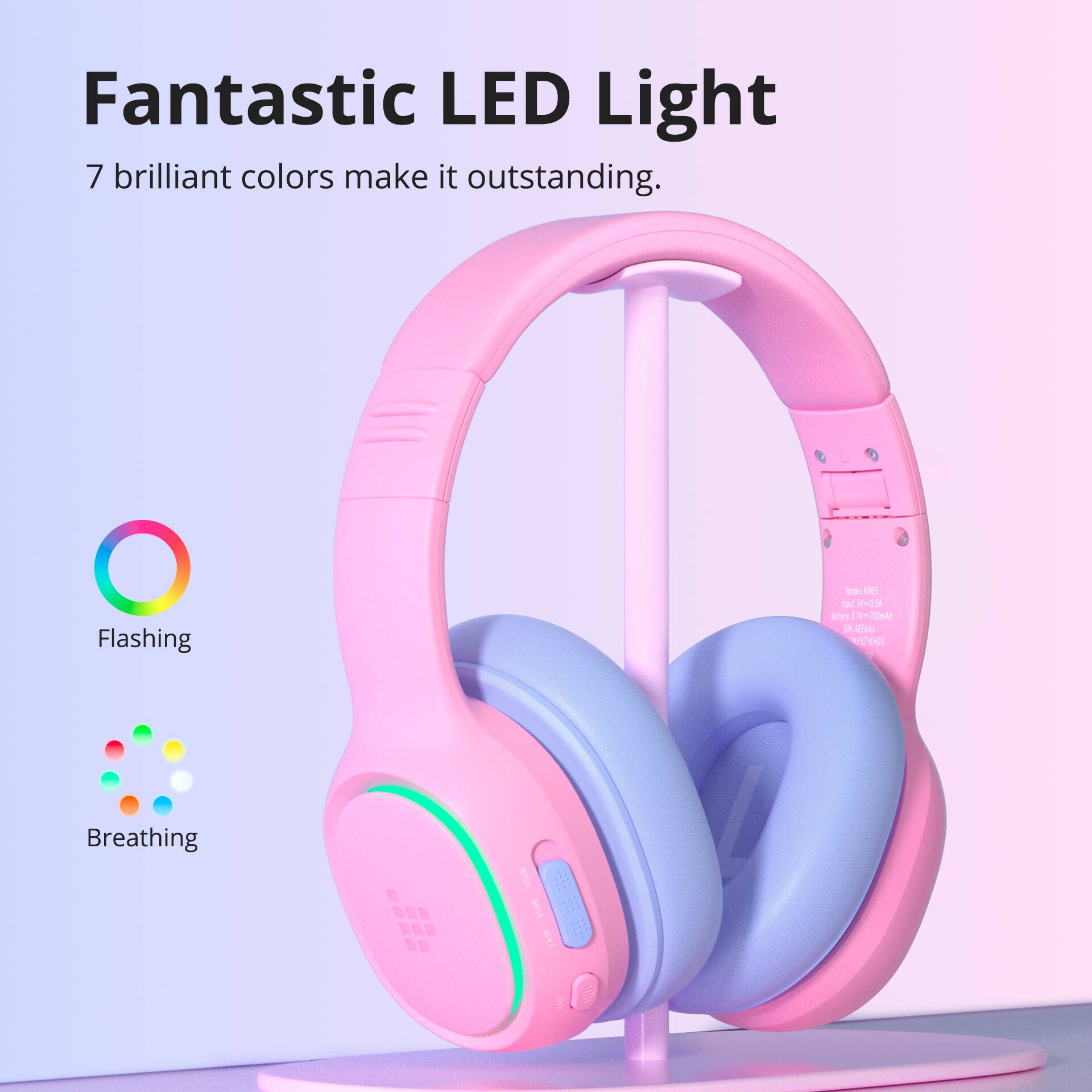Fantastic LED Light: 7 Brilliant Colors Make It Outstanding. Flashing and Breathing Modes.