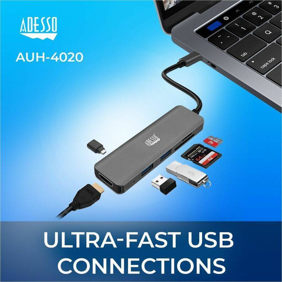 ADESSO  
AUH-4020  

ULTRA-FAST USB CONNECTIONS