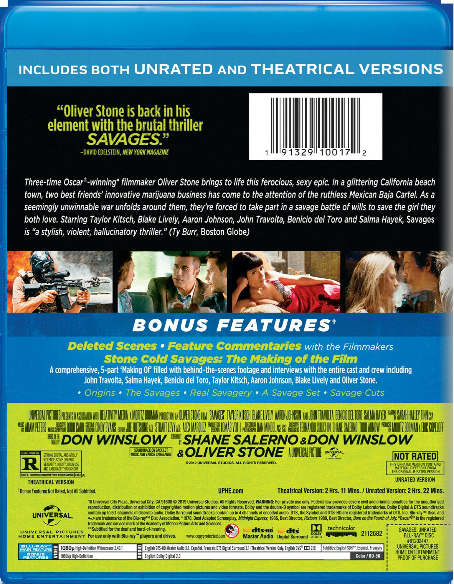 Angle. Savages (Unrated Edition) [Blu-ray].