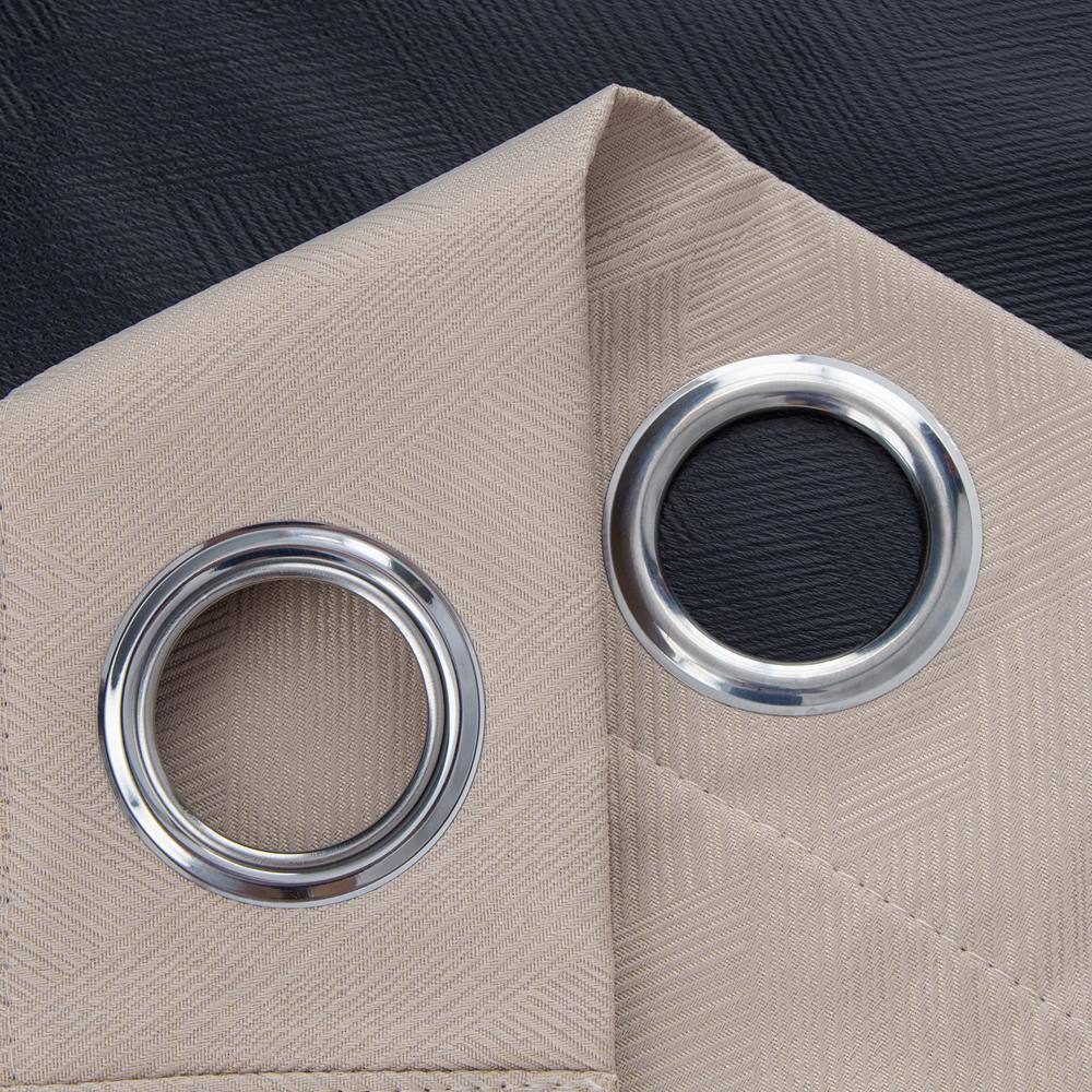 Left. RT Designers Collection - RT Designers Collection Barron 100% Blackout Grommet Curtain Panel 54" x 90" Beige - Beige.