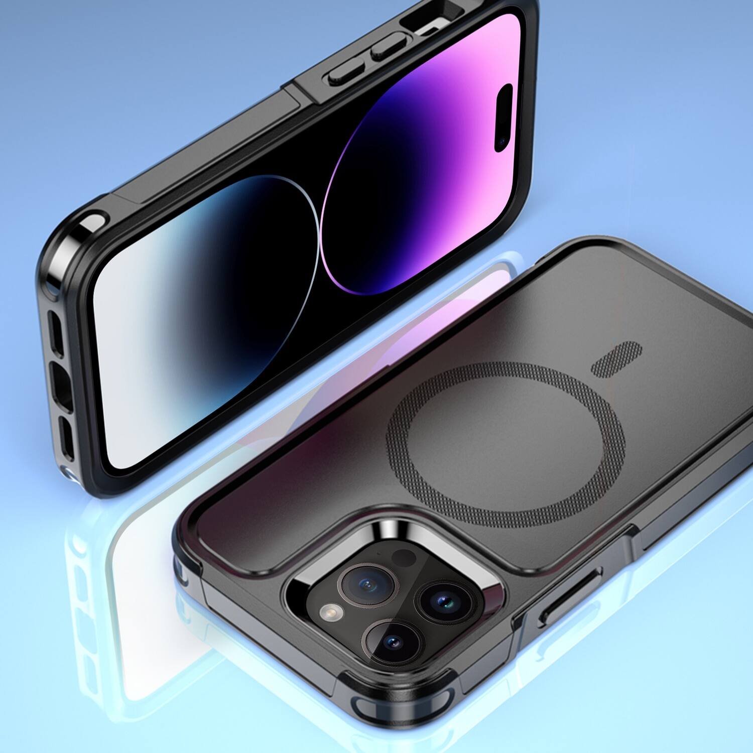 Alt View 13. SaharaCase - Raider Series Armor Case with MagSafe for Apple iPhone 14 Pro - Black.