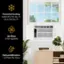 Powerful Cooling: 8,000 BTU Per Sq. Ft. Up to 350 Sq. Ft. mgi - - Air Flow: 3 Fan Speeds - Dehumidification: 1.8 Pints Per Hour