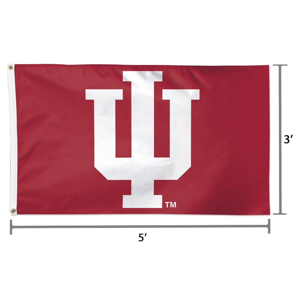 Alt View 1. WinCraft - Indiana Hoosiers Deluxe 3' x 5' One-Sided Flag - Multicolor.