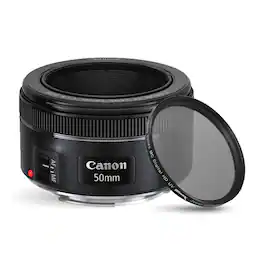 Canon - EF 50mm f/1.8 STM Lens 0570C002 + UV Ultraviolet Filter