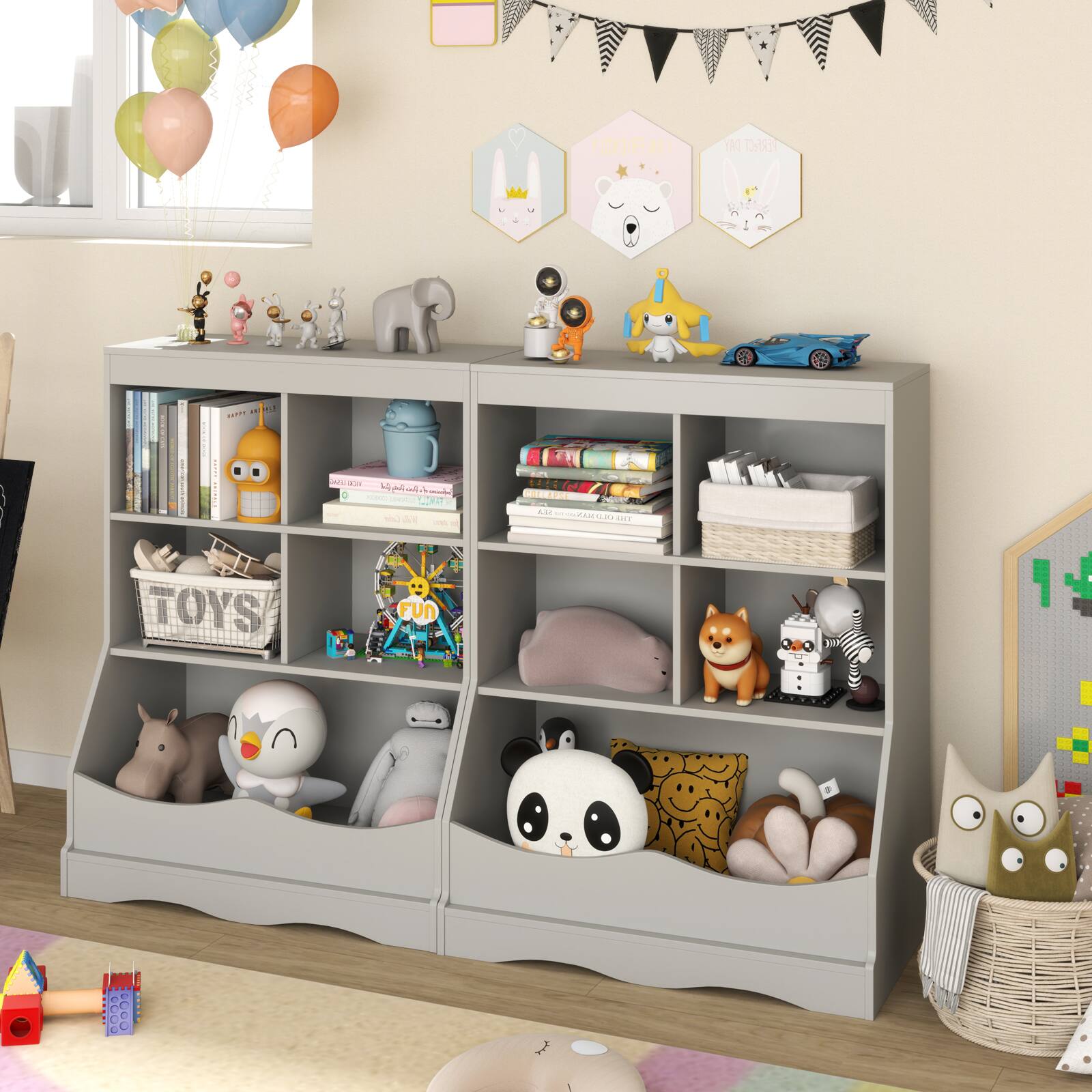 Sure, here is the corrected and grouped text from the image:

**Top Shelf:**
- "TOYS"

**Middle Shelf:**
- "FUN"

**Wall Decor:**
- "KUCHERKA"
- "YAK TURAN"

**Books:**
- "KEEP IT SIMPLE"
- "ПАКЕЛЕВО НА РУССКОМ ЯЗЫКЕ"
- "ПАКЕЛЕВО НА РУССКОМ ЯЗЫКЕ"

**Other Text:**
- "MOR 1 DAY DRA"
- "24 CE T"

The text appears to be a mix of decorative and functional elements, with some words possibly being part of a larger design or phrase.
