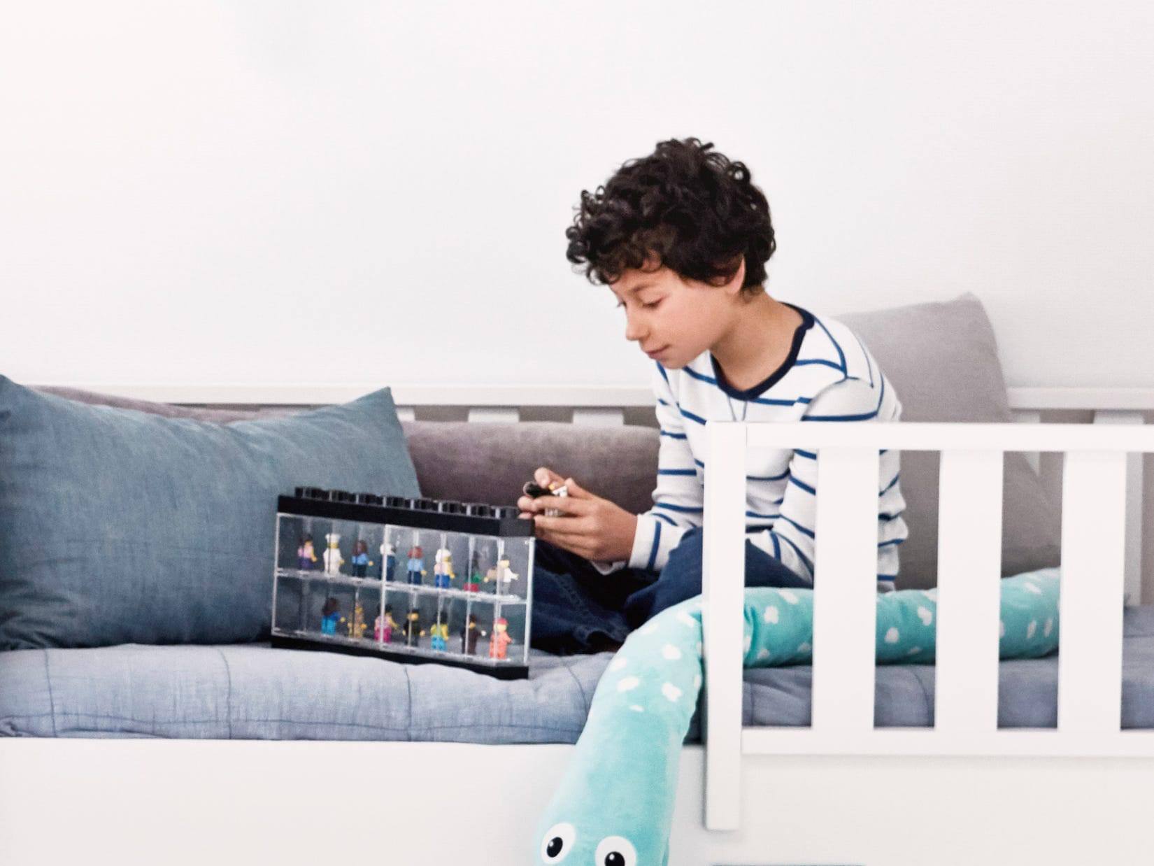 Alt View 1. Room Copenhagen - LEGO Minifigure Stackable Display Case 16, Blue   - Collectibles - Multicolor.