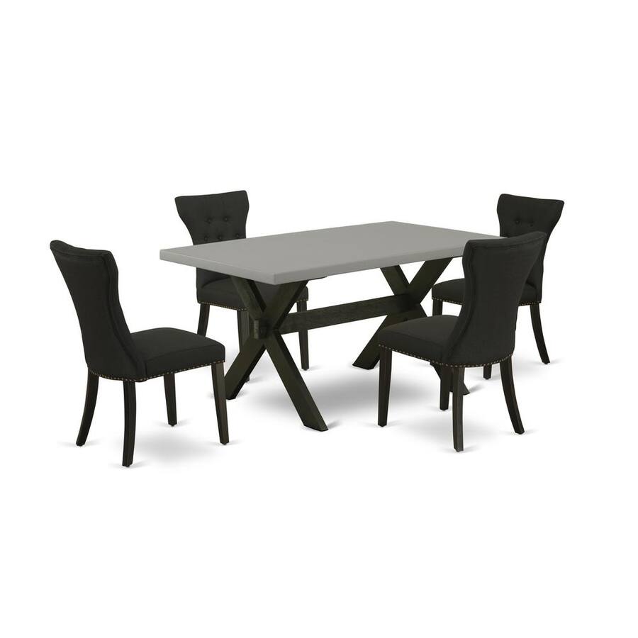 East West Furniture X696GA124 5 5 Pc Dining Room Set 4 Mid Century ...
