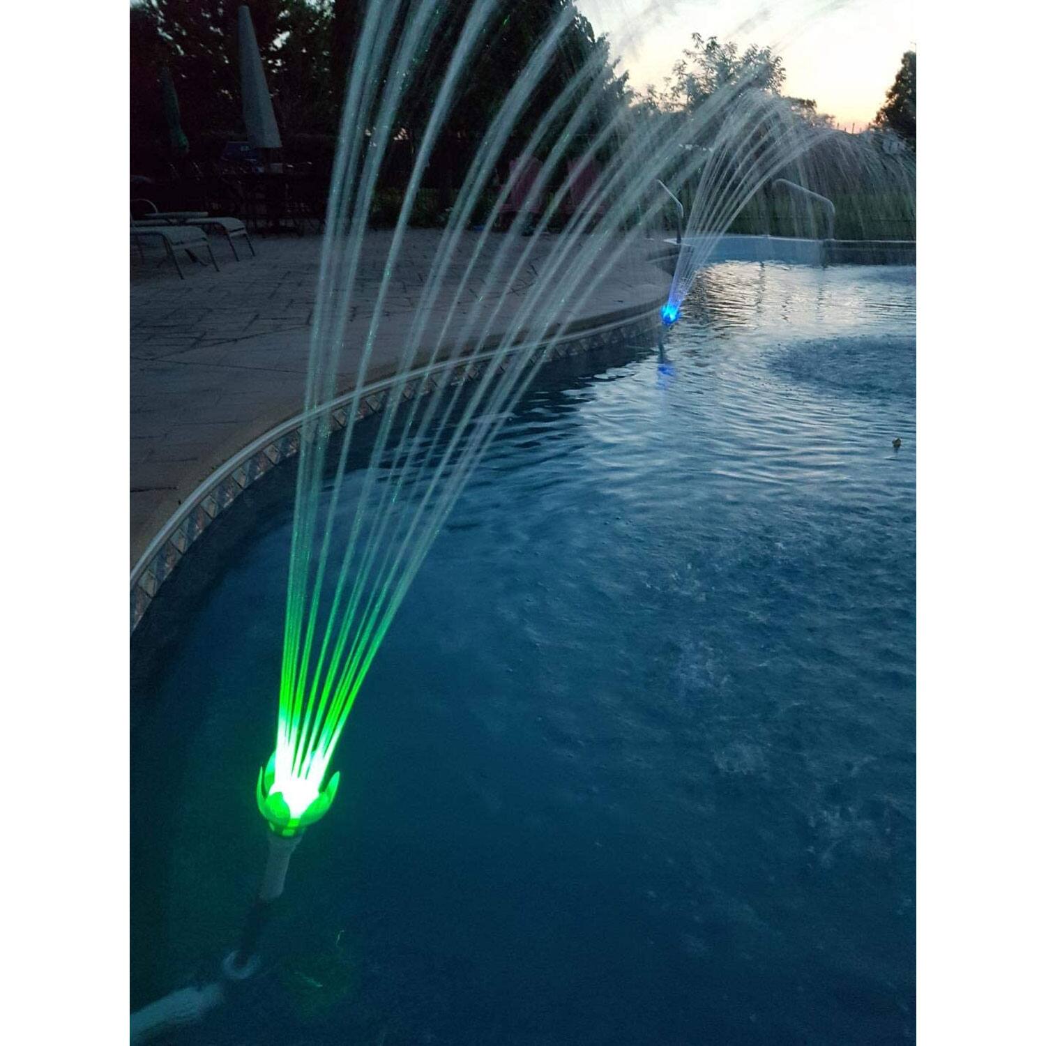 Alt View 4. Magic Pool Fountain - Magic Pool Fountain Water Powered Multicolor LED Swimming Pool Fountain (2 Pack) - 2 Pack.