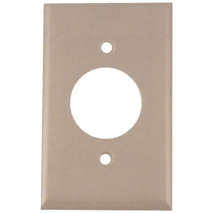 Front. Leviton - Leviton Ivory 1 gang Thermoset Plastic Outlet Wall Plate 1 pk (Case of 25) - Ivory.
