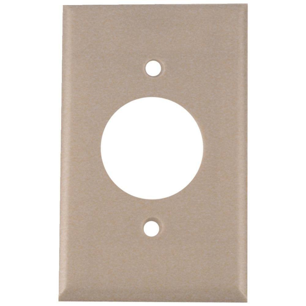 Front. Leviton - Leviton Ivory 1 gang Thermoset Plastic Outlet Wall Plate 1 pk (Case of 25) - Ivory.