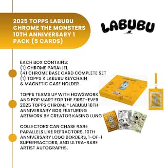 2025 Topps Labubu Chrome Monsters 10th Anniversary | 5 Cards 2025 Topps Labubu Chrome Monsters 10th Anniversary | 5 Cards