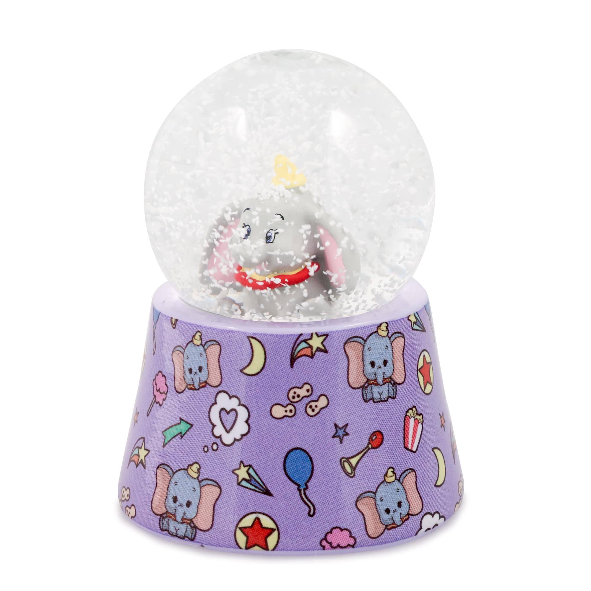 Front. Silver Buffalo - Disney Dumbo 3-Inch Mini Light-Up Snow Globe - Multi-Colored.