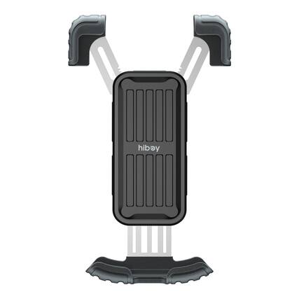 Front. HiBoy - Bike Phone Holder, 360° Rotation Adjustable Motorcycle Phone Mount - Black.