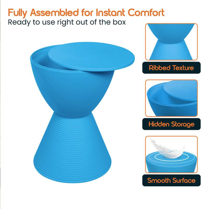 Fully Assembled for Instant Comfort  
Ready to use right out of the box  

- Ribbed Texture  
- Hidden Storage  
- Smooth Surface