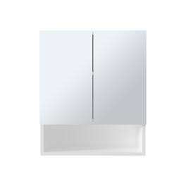 TuHome - Wanna High Double Door Medicine Cabinet With Three Shelves For Bathroom - White