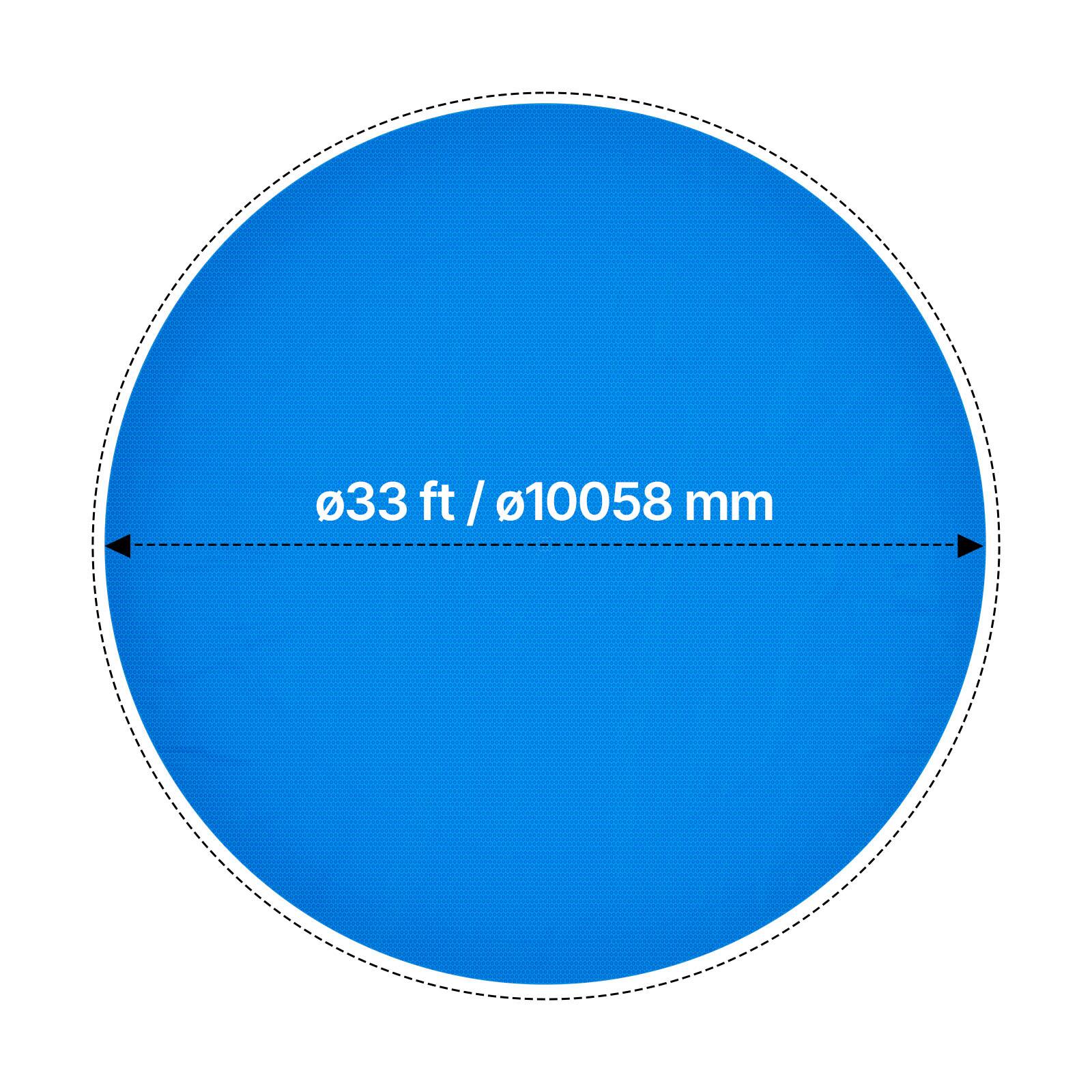 Alt View 4. VEVOR - Solar Pool Cover, 33 ft Round Pool Bubble Cover, 8 Mil Pools Solar Blanket with Bubble & PE Material, Blue - Blue.