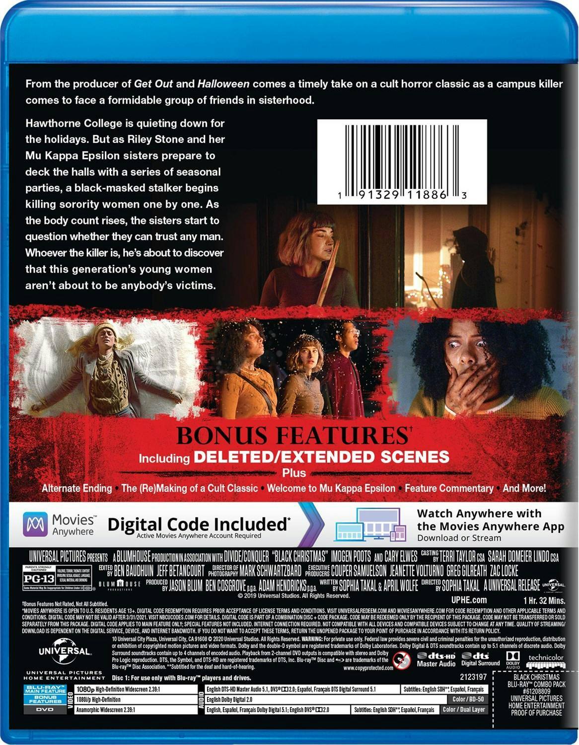 Back. Black Christmas (DVD + Digital) [Blu-ray].