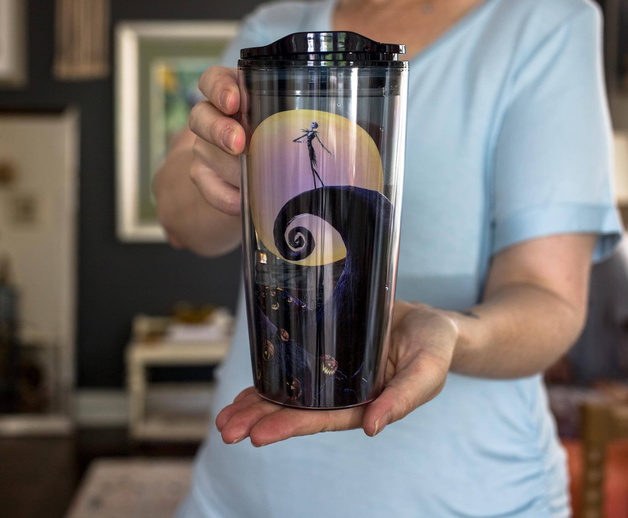 Alt View 10. Disney - Disney Nightmare Before Christmas Jack Spiral Hill Travel Tumbler | 20 Ounces - Black.