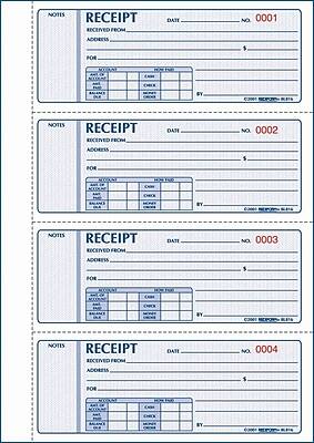 Certainly! Here is the corrected and grouped text from the image:

---

**RECEIPT 0001**

**NOTES**

RECEIVED FROM: _______________________

ADDRESS: ___________________________

FOR: _______________________________

DATE: _______________________________

BY: _________________________________

AMOUNT: ___________________________

CASH: _____________________________

CHECK: ____________________________

BALANCE DUE: _______________________

---

**RECEIPT 0002**

**NOTES**

RECEIVED FROM: _______________________

ADDRESS: ___________________________

FOR: _______________________________

DATE: _______________________________

BY: _________________________________

AMOUNT: ___________________________

CASH: _____________________________

CHECK: ____________________________

BALANCE DUE: _______________________

---

**RECEIPT 0003**

**NOTES**

RECEIVED FROM: _______________________

ADDRESS: ___________________________

FOR: _______________________________

DATE: _______________________________

BY: _________________________________

AMOUNT: ___________________________

CASH: _____________________________

CHECK: ____________________________

BALANCE DUE: _______________________

---

**RECEIPT 0004**

**NOTES**

RECEIVED FROM: _______________________

ADDRESS: ___________________________

FOR: _______________________________

DATE: