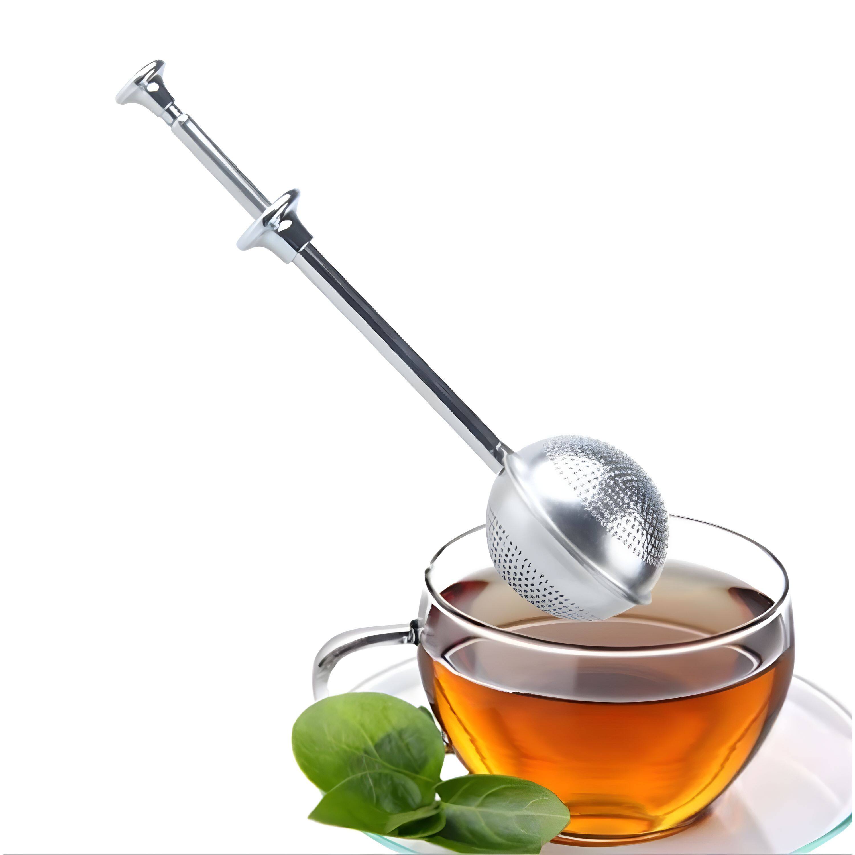 Left. Kitcheniva - Stainless Steel Tea Ball Infuser Strainer - Silver.