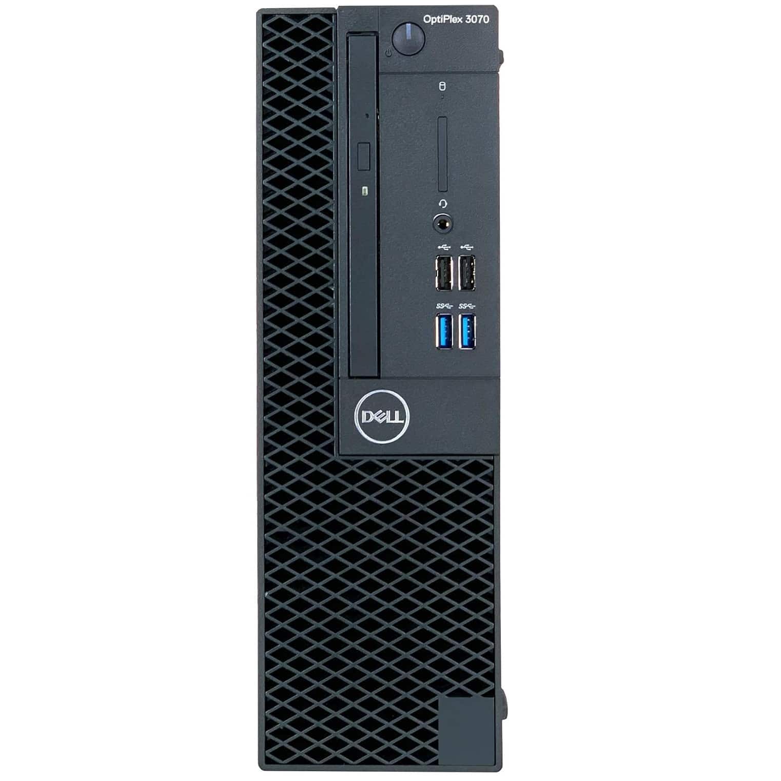 Front. Dell - Dell OptiPlex 3070 SFF Desktop PC, Intel Core i7-9700 up to 4.7GHz, 32GB DDR4 RAM, 1TB SSD, USB Keyboard&Mouse, Win11Pro - Black.