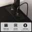 The text on the image reads:

+ 125V/12A 2 AC Outlets 5V/2A 2 USB Ports 4.92 feet Power Cord Length