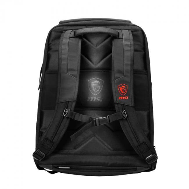 Alt View 4. MSI - MSI Urban Raider Gaming Backpack Black - Rated IPX2 for water resistance - Fits up to 17" Laptops - Lightweight polyeste - Unknown.